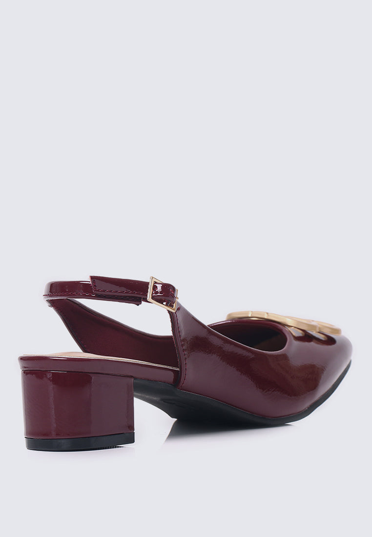 Priya Comfy Heels in Burgundy