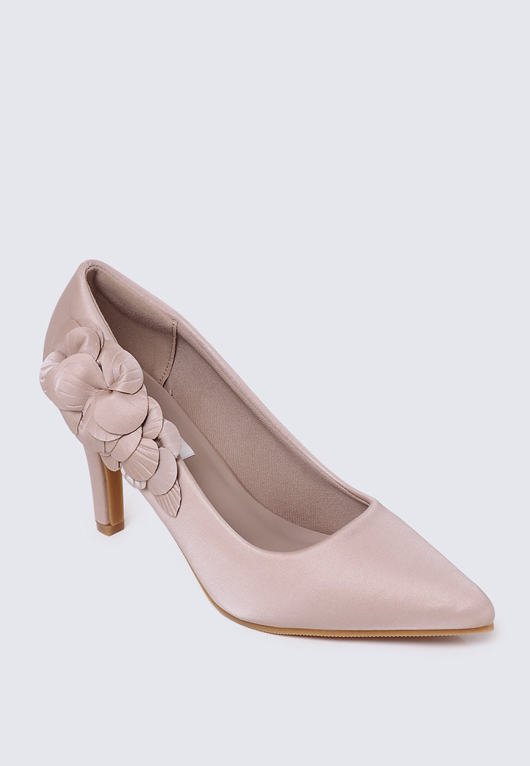 Madeleine Comfy Heels In Nude Pink