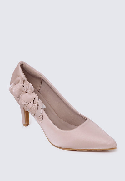 Madeleine Comfy Heels In Nude Pink