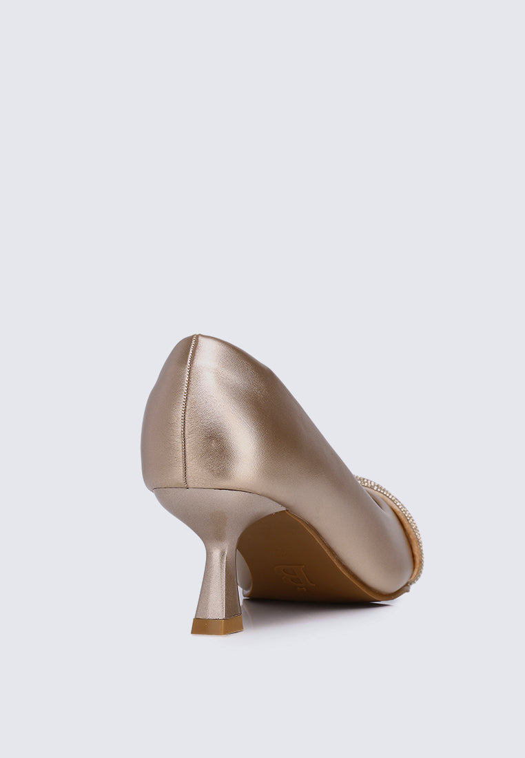 Virorica Comfy Pumps In Rose Gold
