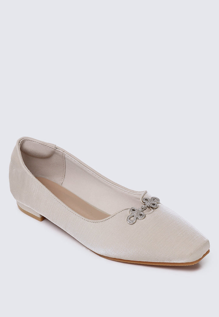 Anvera Comfy Ballerina In Champagne