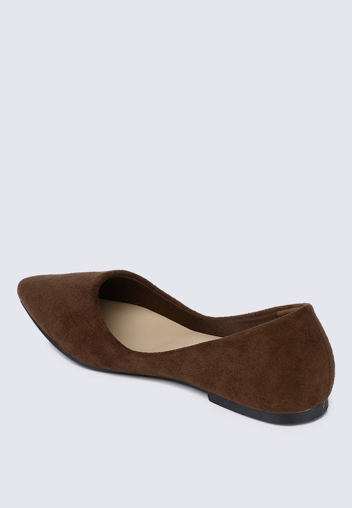 Cece Suede Comfy Ballerina In Espresso