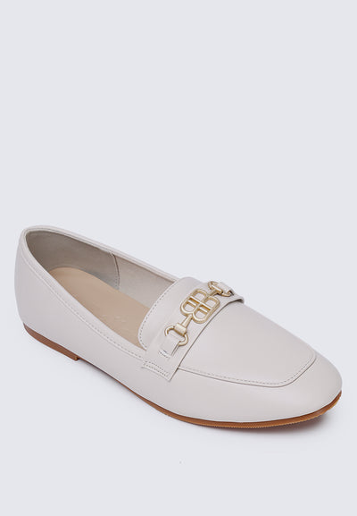 White online loafers ladies