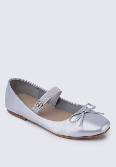 Beyonca Comfy Ballerina In Silver