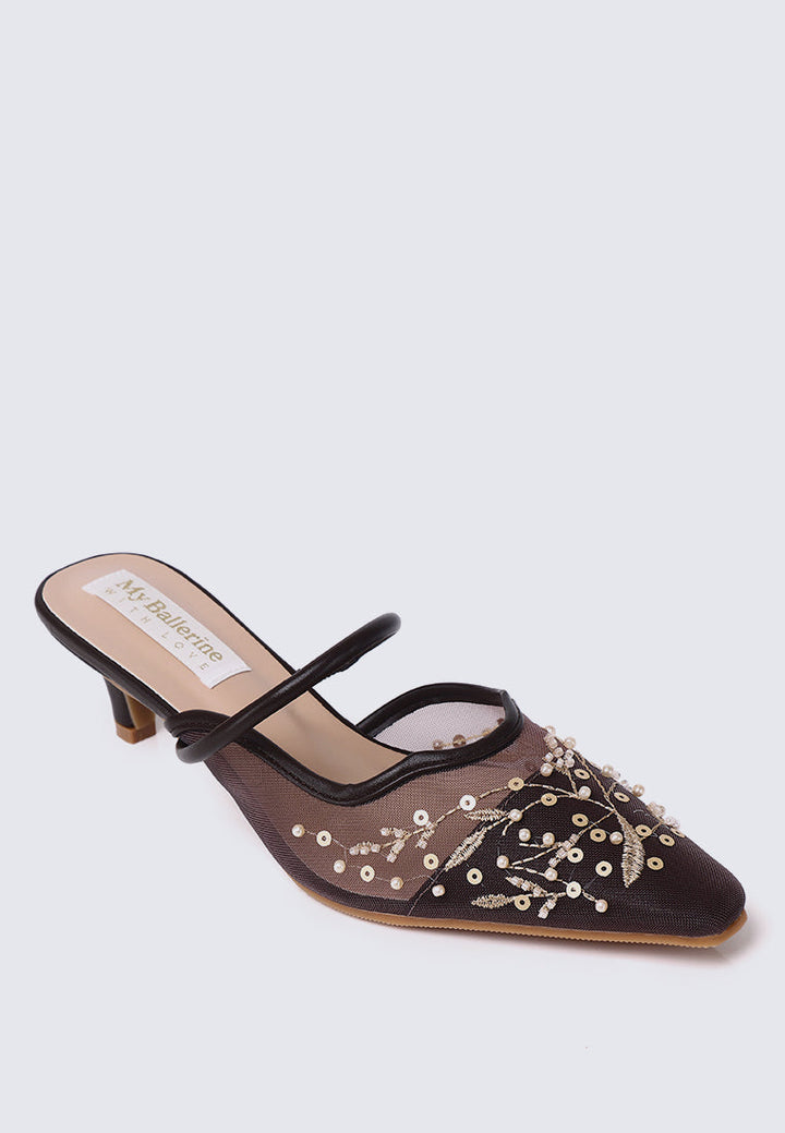 Petaline Comfy Heels In Espresso
