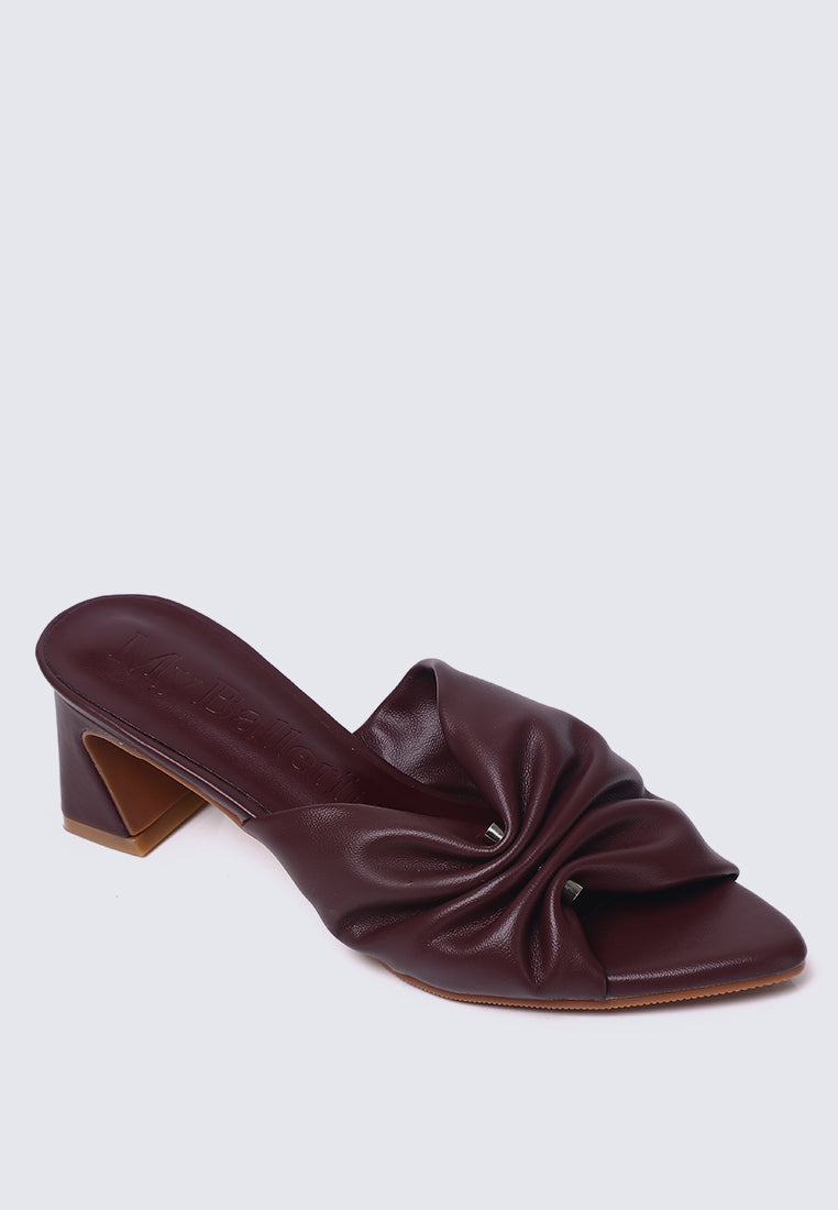 Kailia Comfy Heels In Maroon
