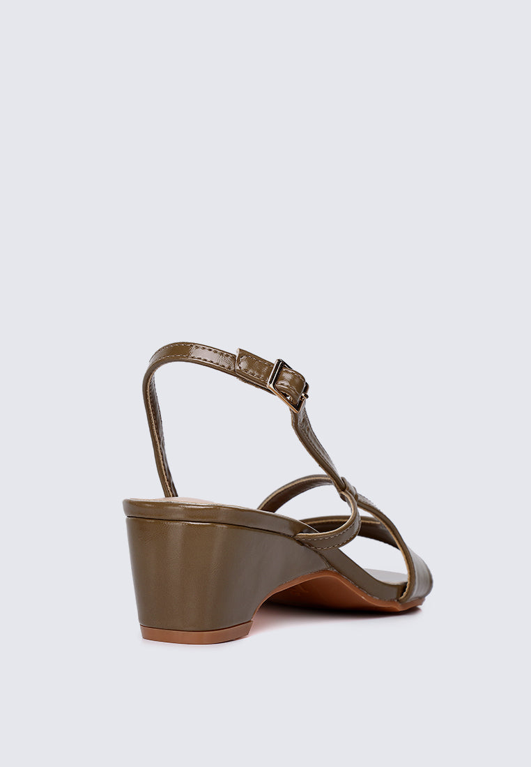 Yeemi Comfy Heels In Taupe