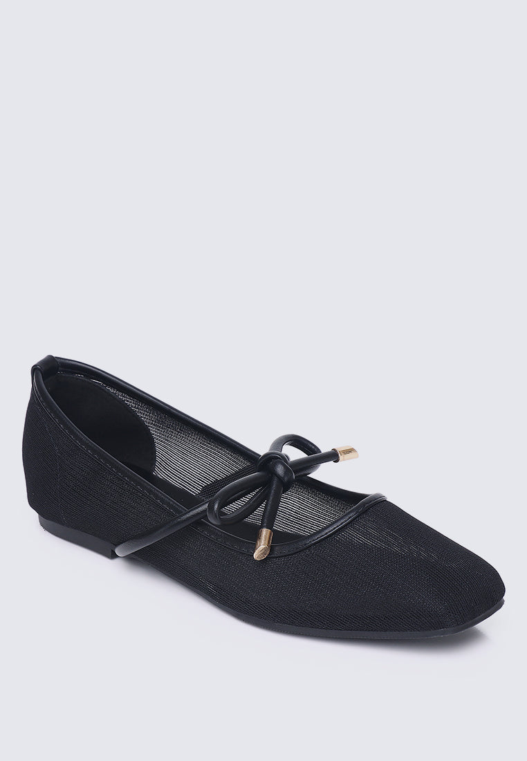 Hina Comfy Ballerina In Black In Black