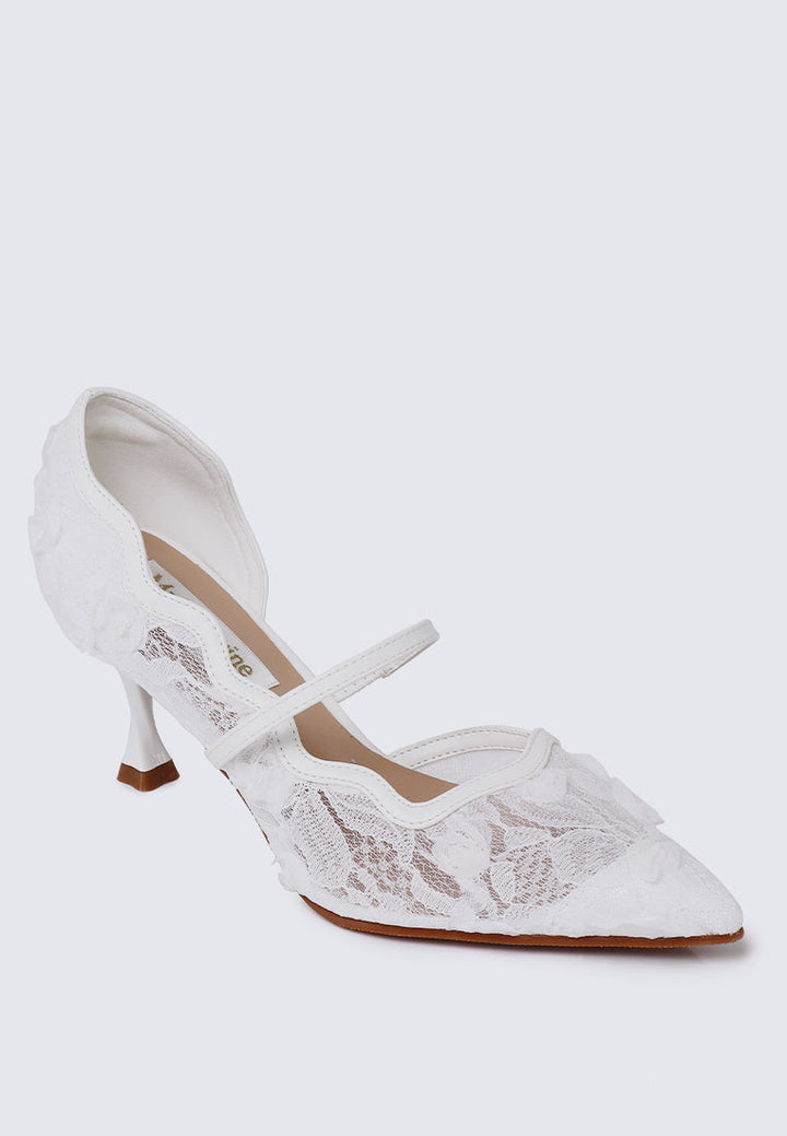 Cristelle Comfy Heels In White