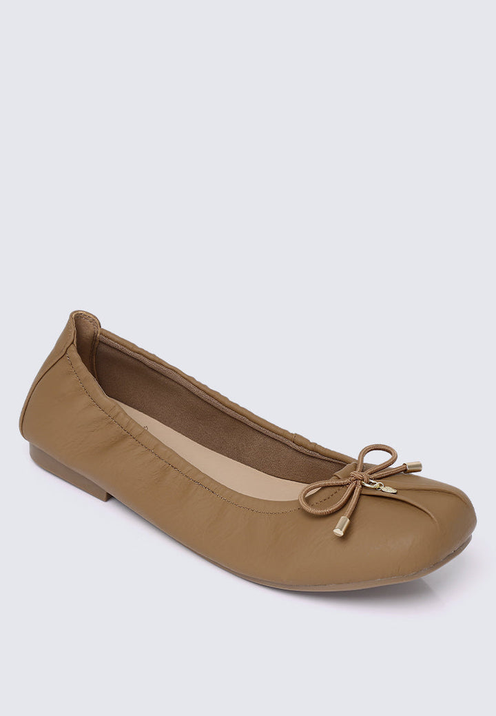 Stella Comfy Ballerina In Brown