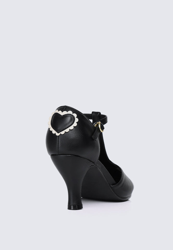 Lovella Comfy Heels In Black