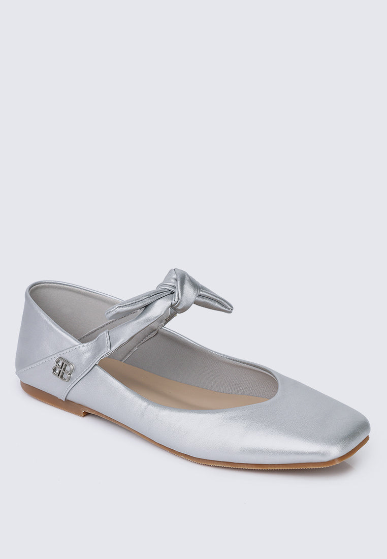 Brenee Comfy Ballerina In Silver