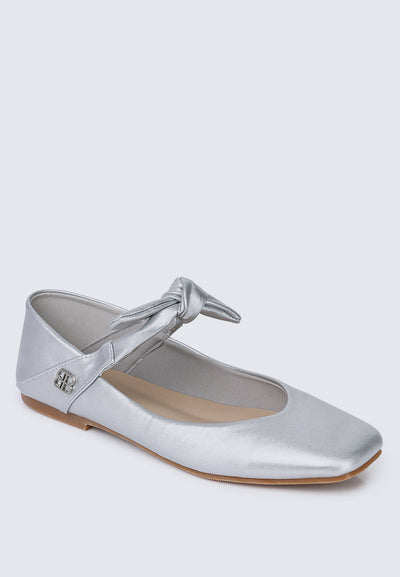 Brenee Comfy Ballerina In Silver