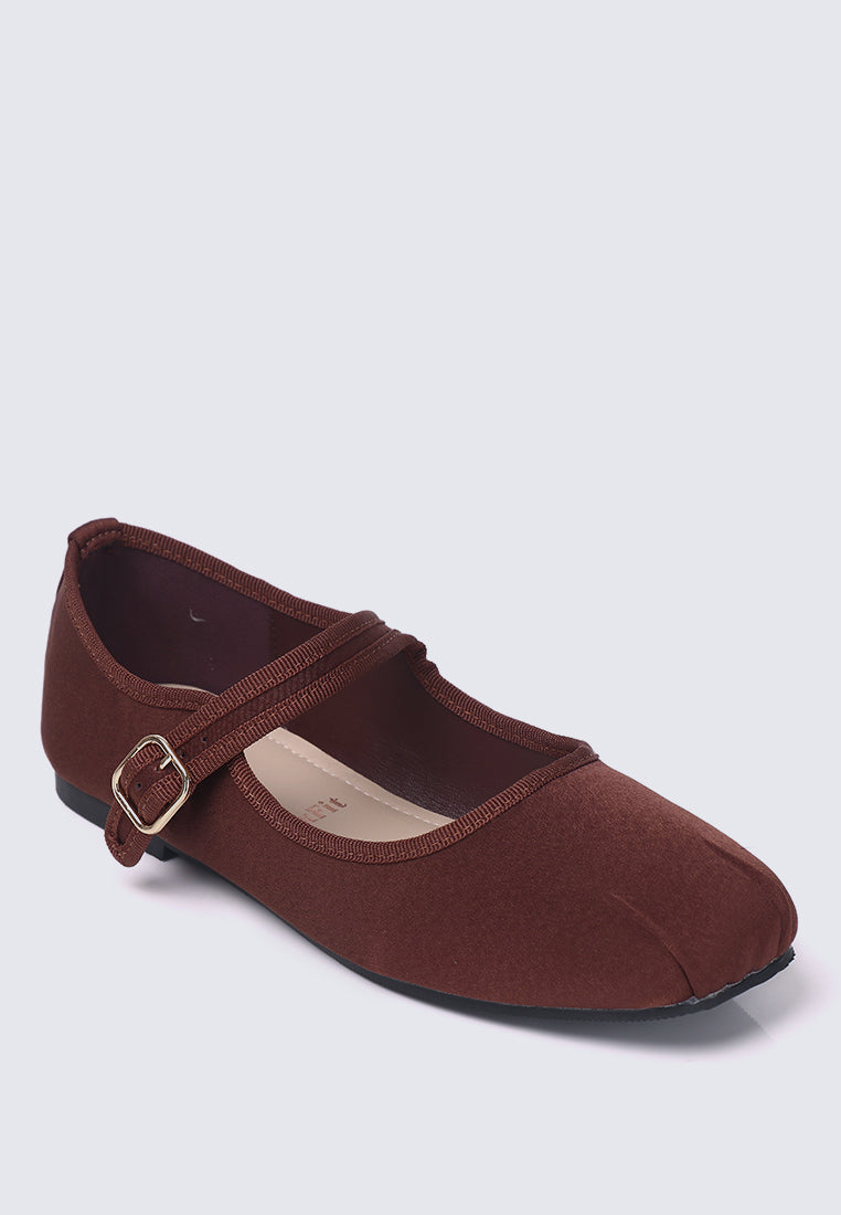 Faye FlexFit Comfy Ballerina In Espresso