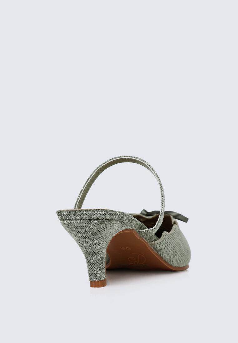 Lisbeth Comfy Heels In Green