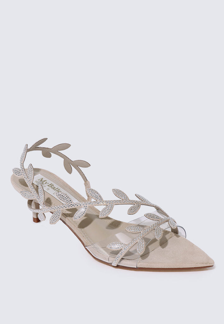 Elysian Comfy Heels In Beige