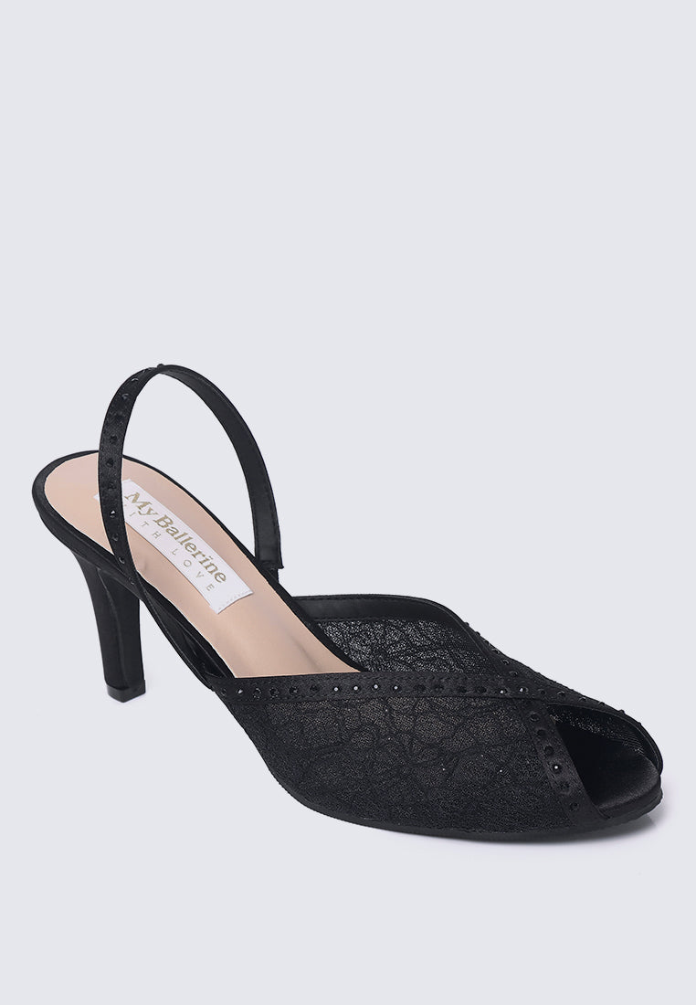 Alora Comfy Heels In Black