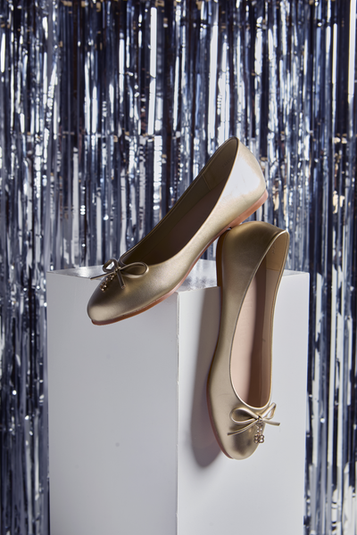 Briony Comfy Ballerina In Gold