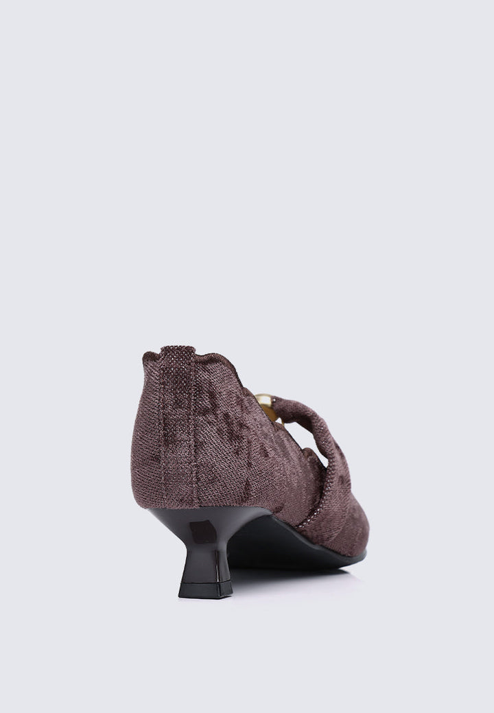 Sarah Comfy Heels In Charcoal