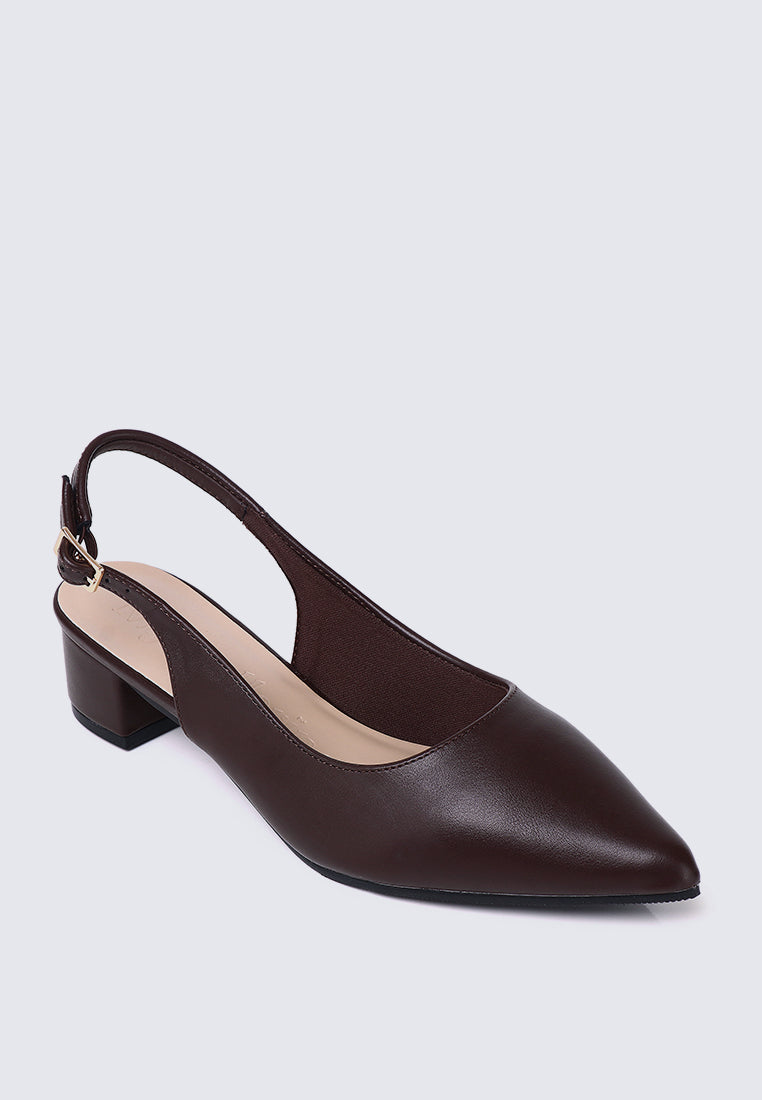 Valerie Comfy Heels In Espresso