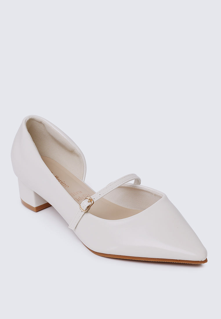 Catherine Ultra WideFit Comfy Heels In Off White