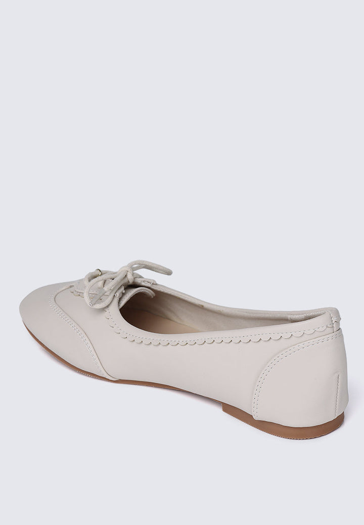 Bellamy Comfy Ballerina In Beige