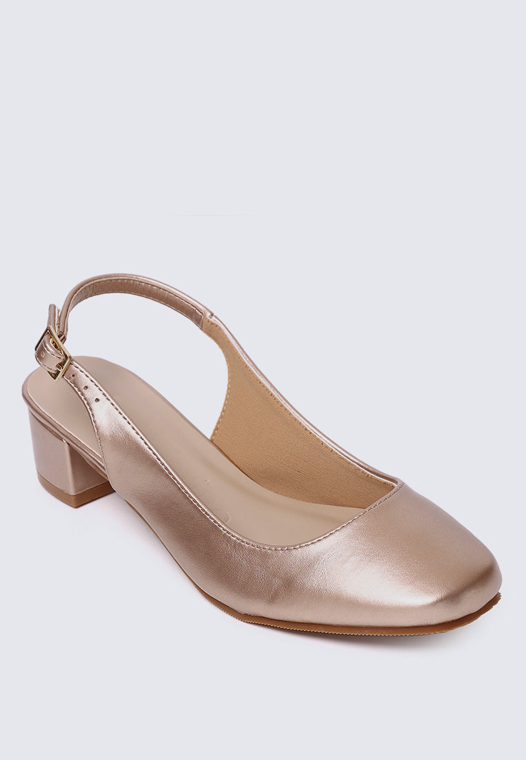 Palmer Comfy Heels In Rose Gold