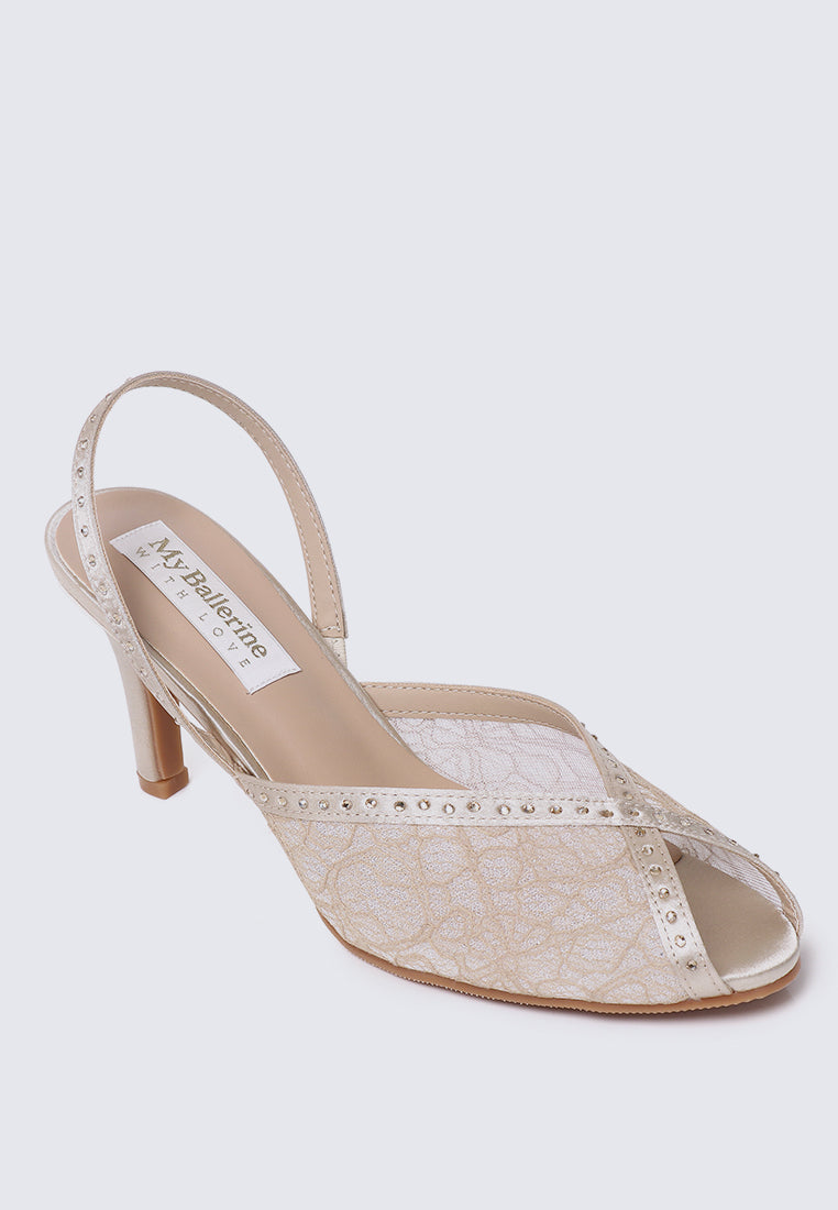 Alora Comfy Heels In Taupe