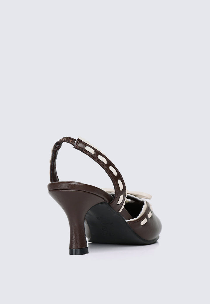 Maison Comfy Heels In Espresso