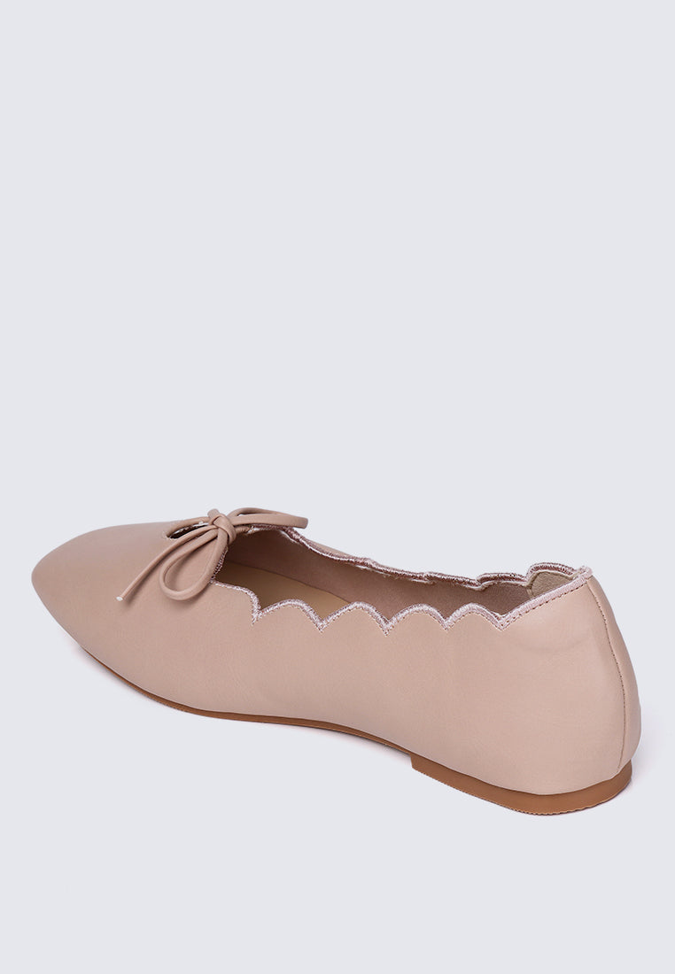 Clarimond Comfy Ballerina In Nude Pink