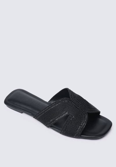 Mocca Comfy Sandals In Black