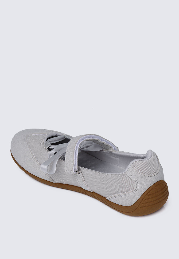 Luluna Comfy Ballet Sneakers In Silver