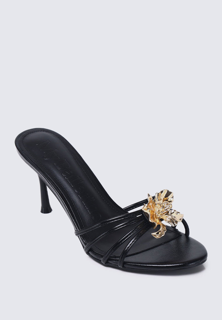 Eternal Blossom Comfy Heels In In Black