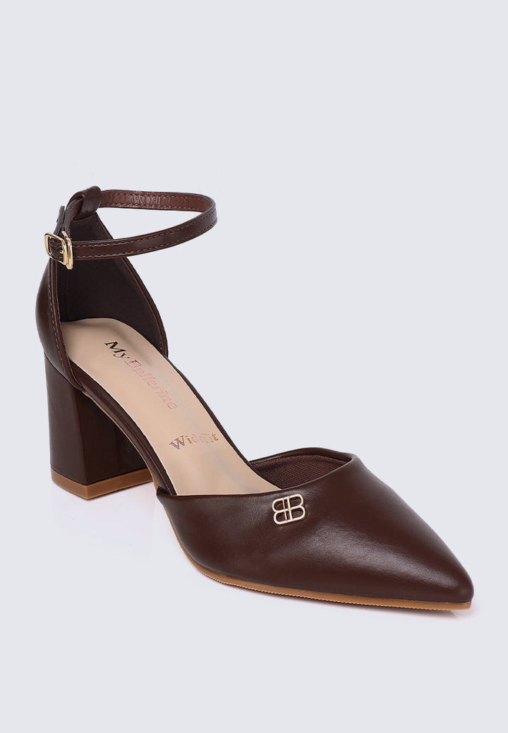 Mandy WideFit Comfy Heels In Espresso