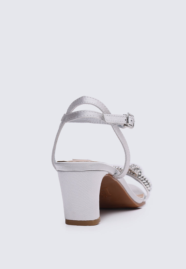 Audrey Comfy Heels In Silver