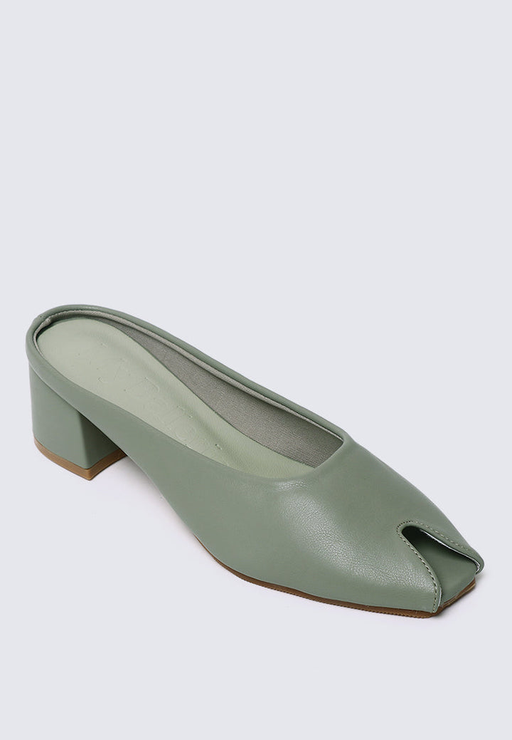 Lani Comfy Heels In Sage Green