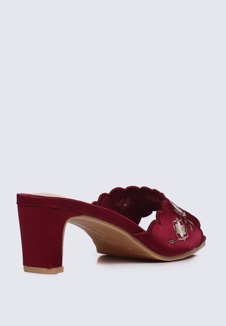Katarina Comfy Heels In Maroon