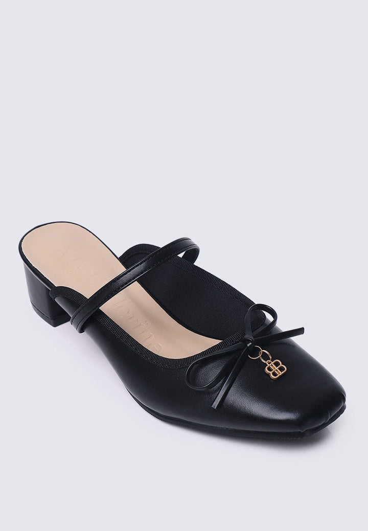 Cocoa Crème Comfy Heels In Black