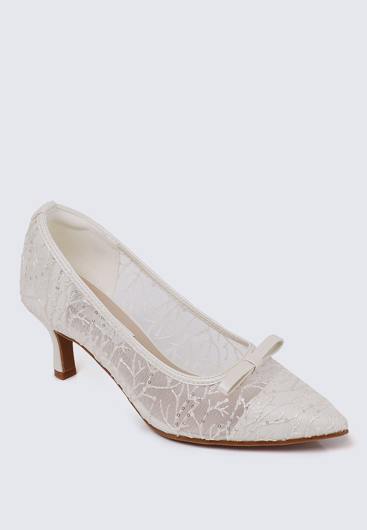 Bellisse Comfy Heels In Ivory