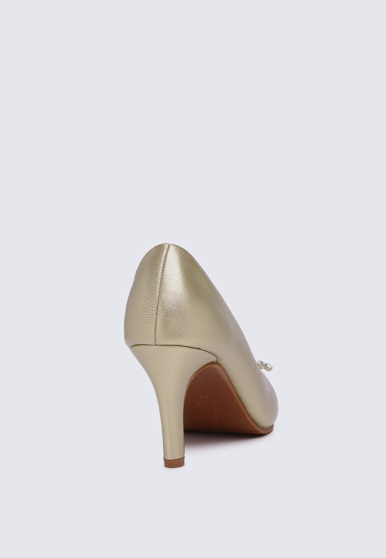 Jewel Comfy Pumps In Gold
