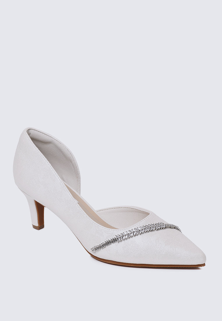 Dahlina Comfy Heels In Ivory