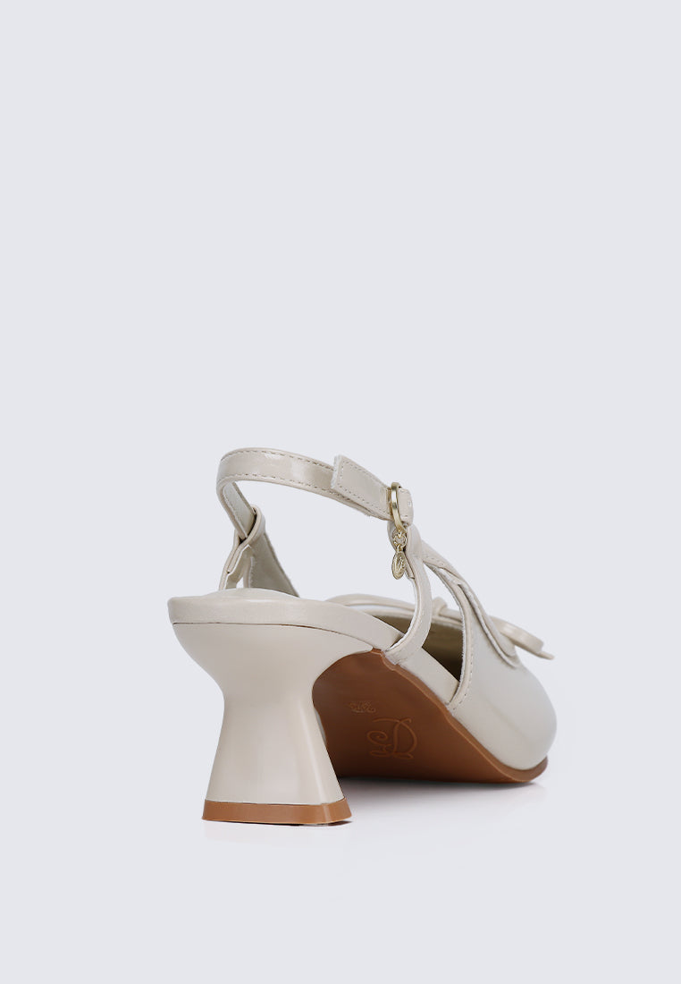 Mirabelle Comfy Heels In Beige