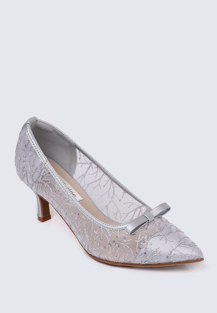 Bellisse Comfy Heels In Silver