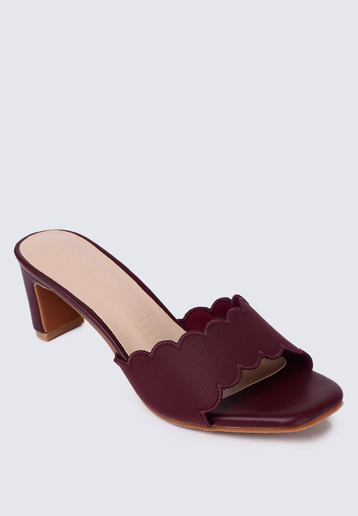 Carmen Comfy Heels In Maroon