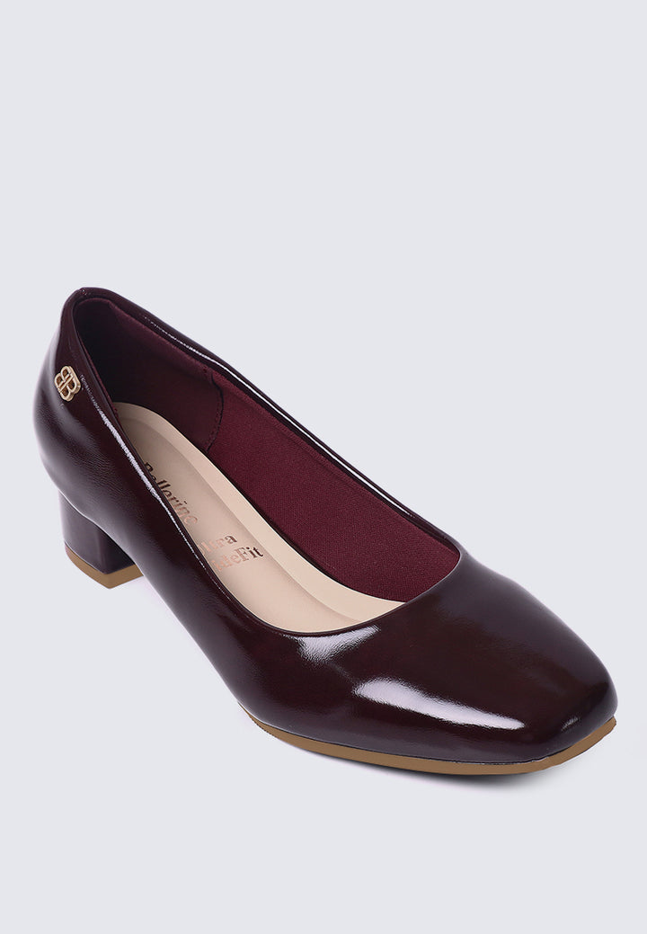 Lucy Ultra WideFit Comfy Heels In Maroon