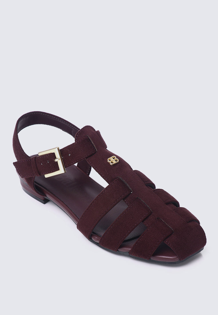 Choco Mousse Comfy Sandals In Burgundy
