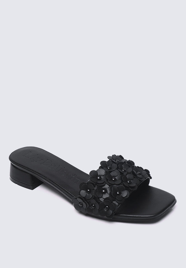 Corinne Comfy Sandals In Black
