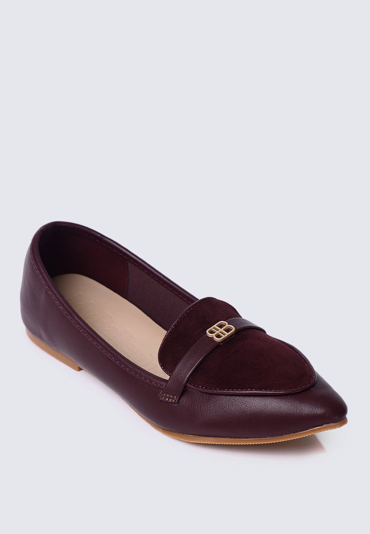 Choco Souffl¨¦ Comfy Loafers In Burgundy