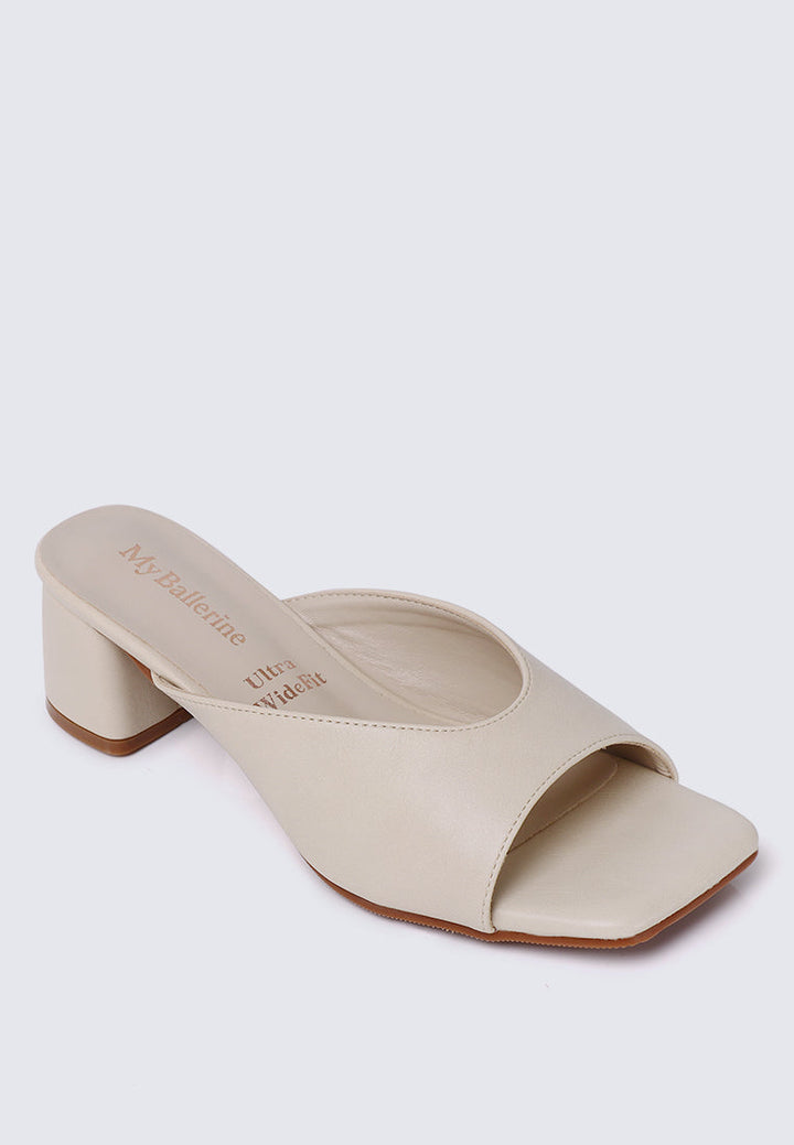 Nami Ultra WideFit Comfy Heels In Beige