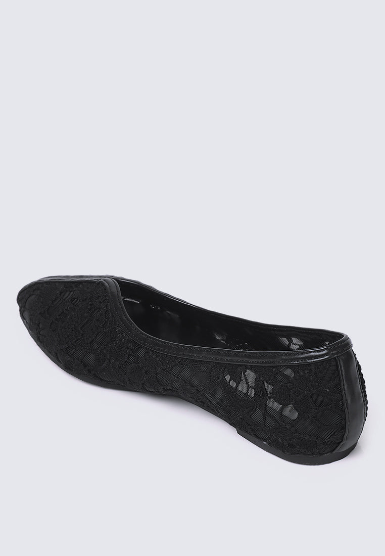 Peony Comfy Ballerina In Black